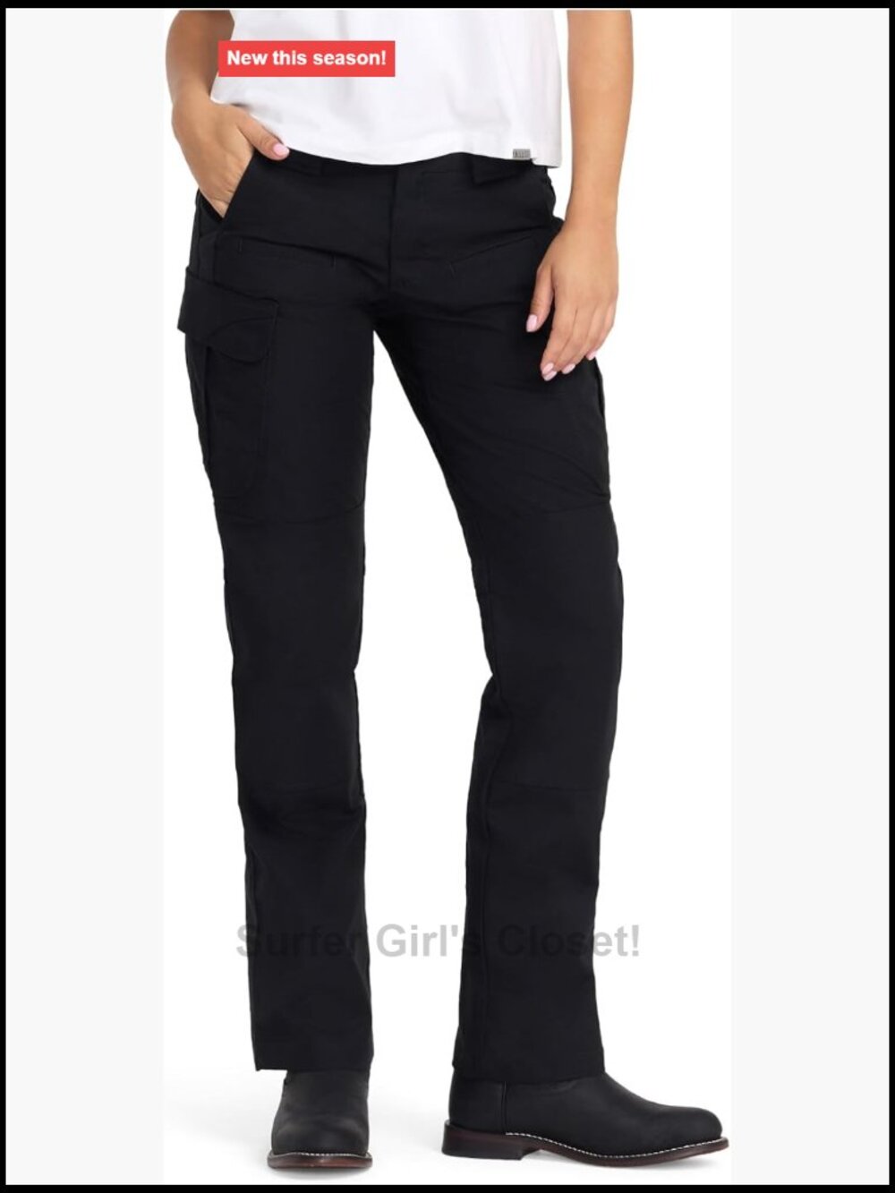 Women's Tactical Cargo Stretch Pant, Knee Pad Ready, Water Resistant, 12 Pockets